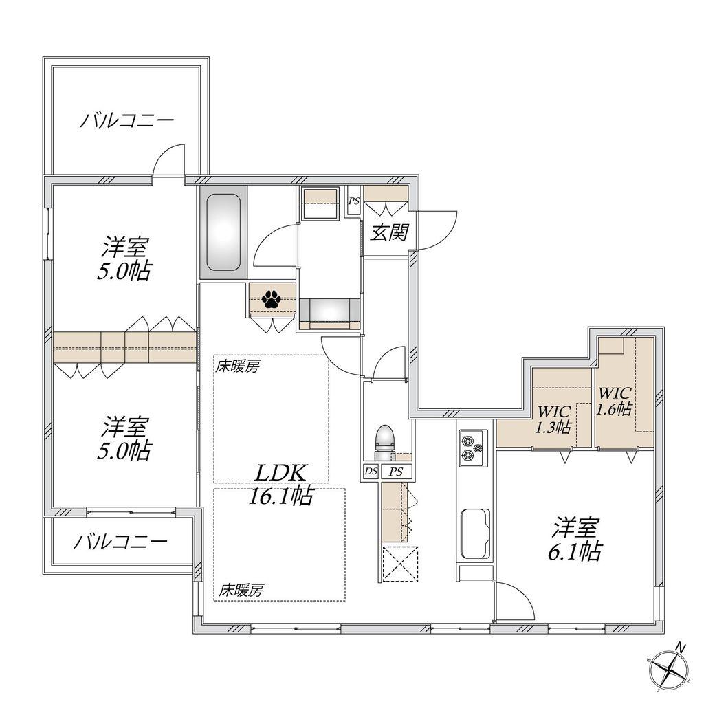 RAMPART(3LDK/2階)の間取り写真