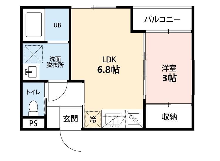 Y-HOUSE(1LDK/3階)の間取り写真