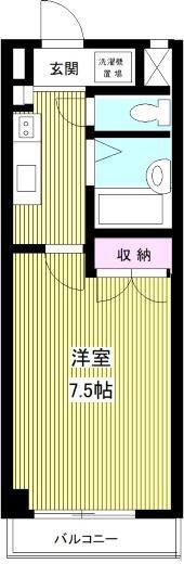 プリマヴェール町田(1K/2階)の間取り写真