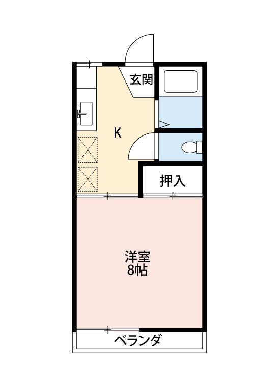 ラプラス上原(1K/1階)の間取り写真