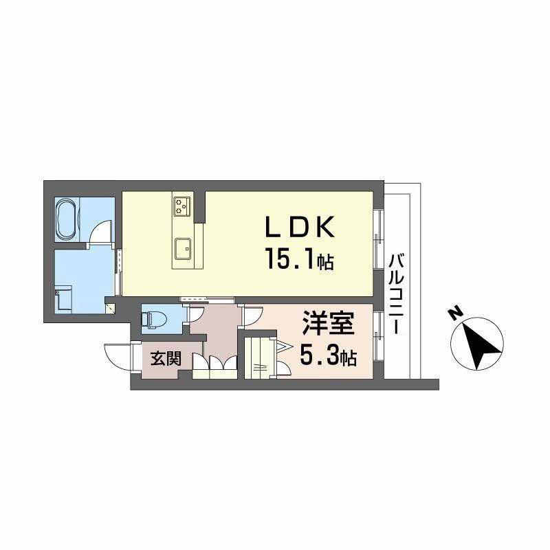 SHAMAISON CAPITAL(1LDK/3階)の間取り写真