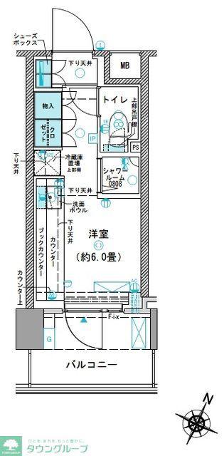 コムレジ赤羽 学生棟(ワンルーム/3階)の間取り写真