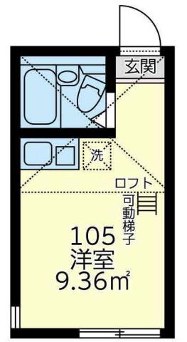 ユナイト市沢エランクール(ワンルーム/1階)の間取り写真