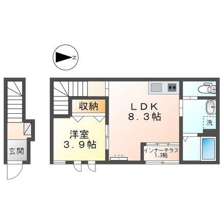 ピュアメゾン浦里(1LDK/2階)の間取り写真