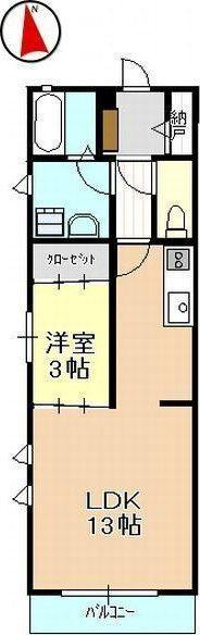 J・ROAD(1LDK/2階)の間取り写真