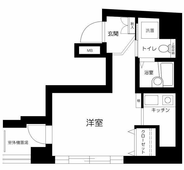 ソリテア四谷荒木町(1K/7階)の間取り写真