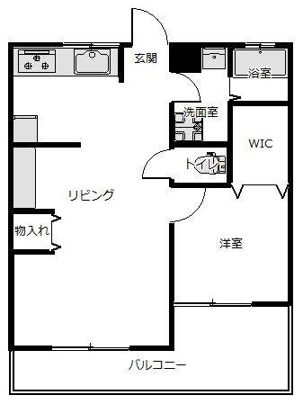 コーポ住吉(1LDK/3階)の間取り写真