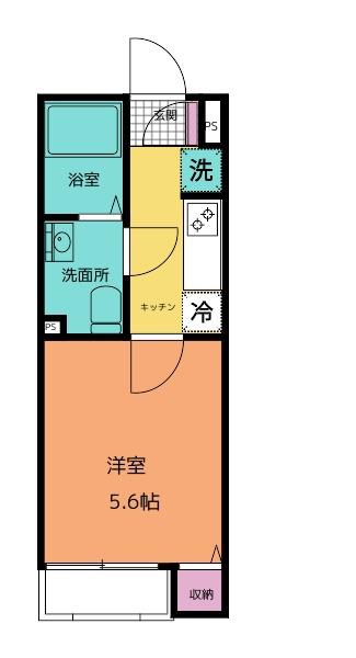 ARIETTA KAWAGOE(1K/2階)の間取り写真
