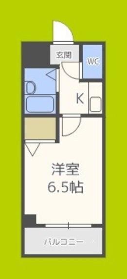 ベルエトワールK(1K/4階)の間取り写真
