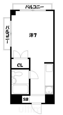 MIBUL30(ワンルーム/5階)の間取り写真