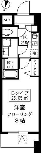 FABULOUS下北沢(1K/6階)の間取り写真