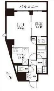 ソラリアン小日向(1K/3階)の間取り写真