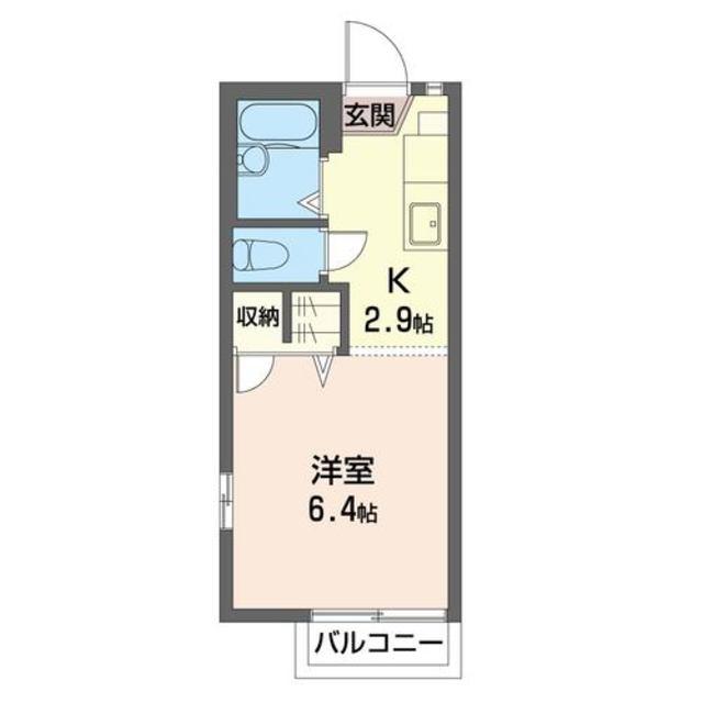 つくばエクスプレス 守谷駅 徒歩17分 2階建 築32年(1K/2階)の間取り写真