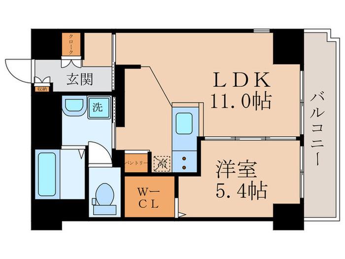 野路一番館(1LDK/4階)の間取り写真