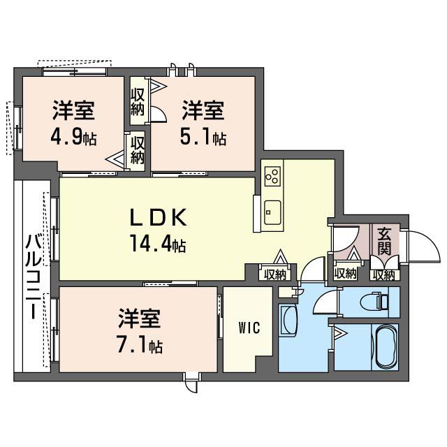DOLCE(3LDK/2階)の間取り写真