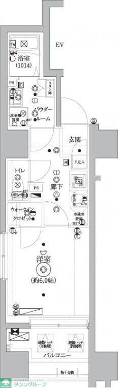 セジョリ桜台駅前(1K/13階)の間取り写真