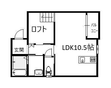 リーガルウィングII(ワンルーム/2階)の間取り写真
