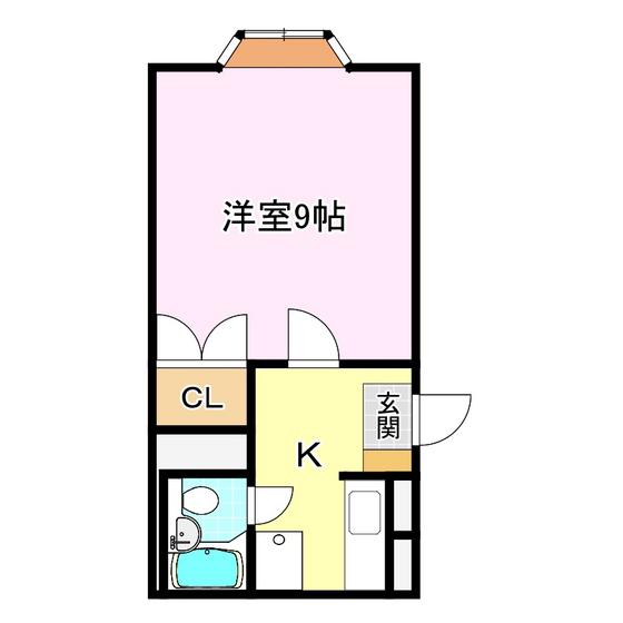 サンライズ赤木(1K/1階)の間取り写真