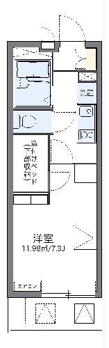 レオパレスコモダ宇頭II(1K/2階)の間取り写真