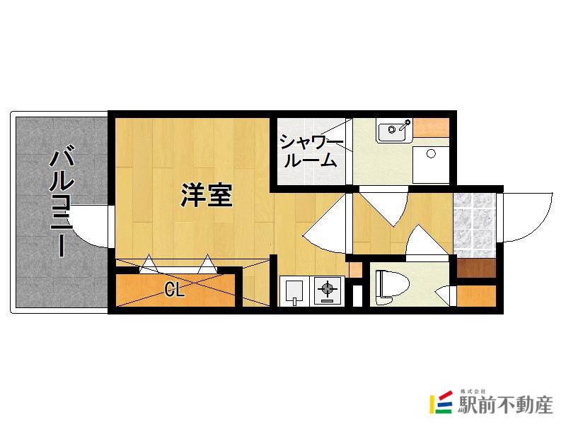 MODERN PALAZZO 天神南II(ワンルーム/6階)の間取り写真