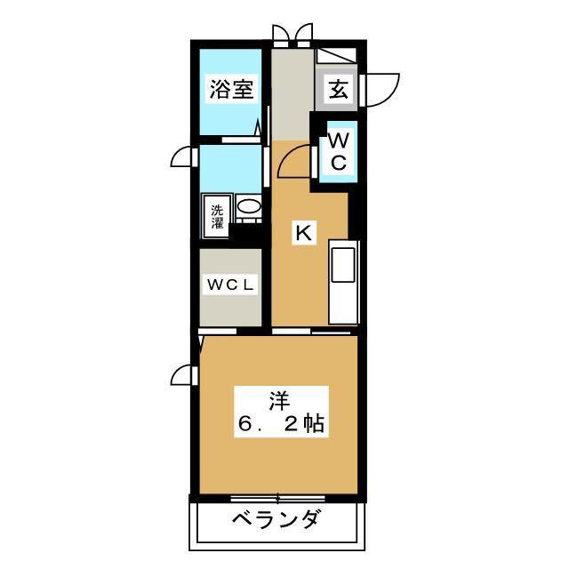 リマージュ(1K/2階)の間取り写真