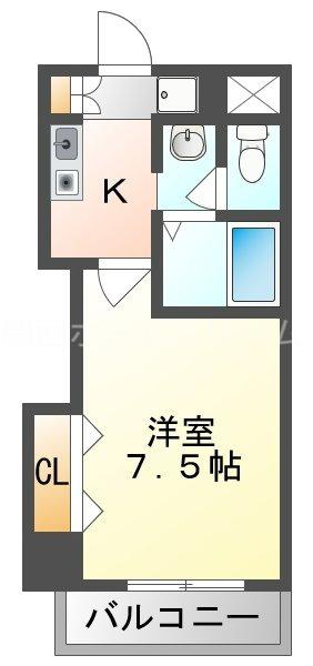 M´プラザ門真駅前(1K/6階)の間取り写真