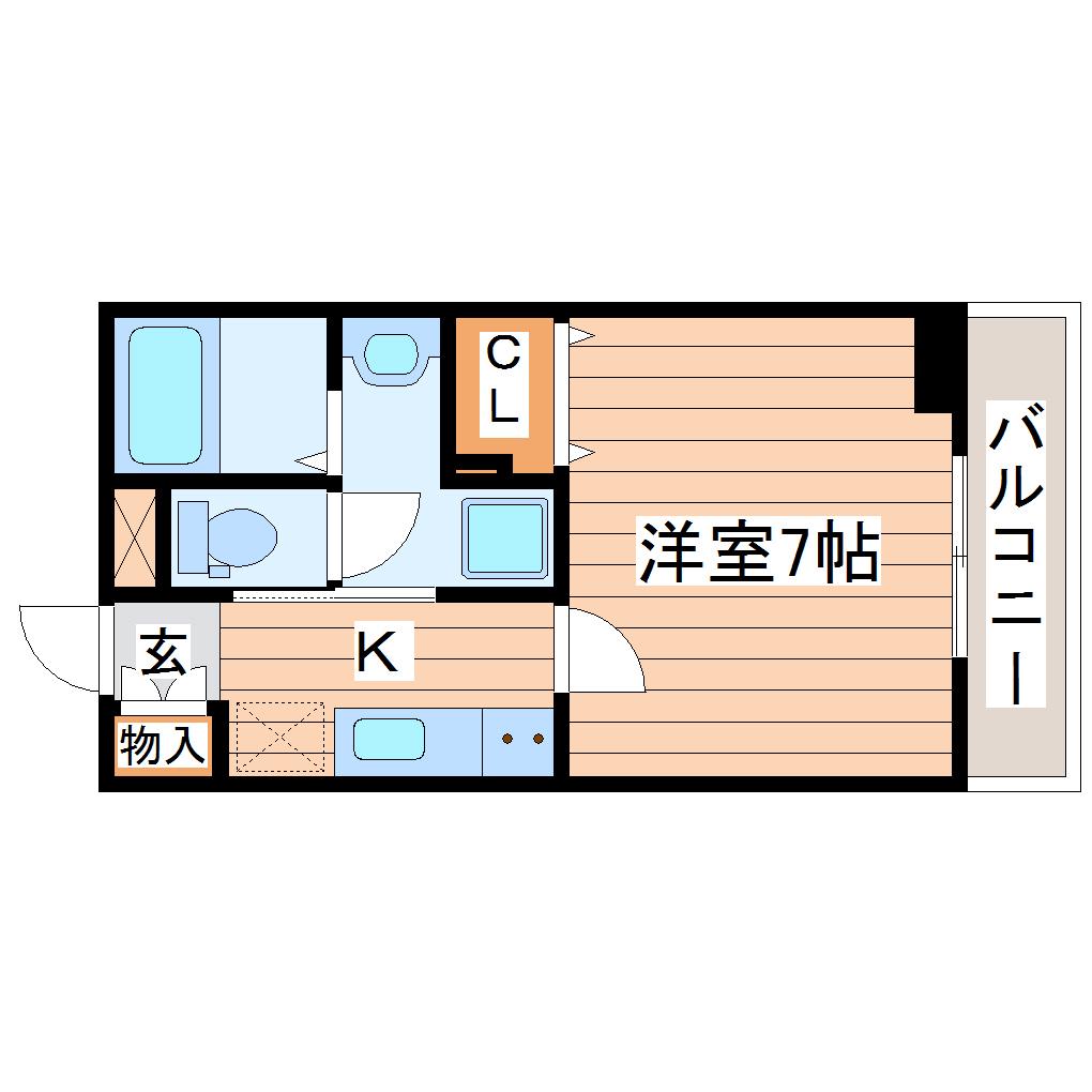 STEレジデンス(1K/3階)の間取り写真