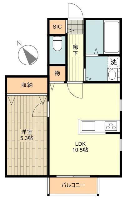アーバングレイス西荻(1LDK/1階)の間取り写真