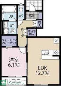 さくら88(1LDK/1階)の間取り写真