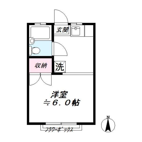 ダイヤモンドハイツ(1K/1階)の間取り写真