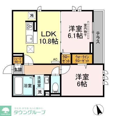 セジュール西台 6号棟(2LDK/1階)の間取り写真