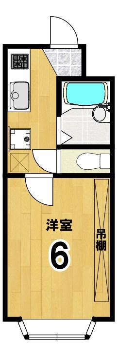 サンコーポハットリ(1K/4階)の間取り写真