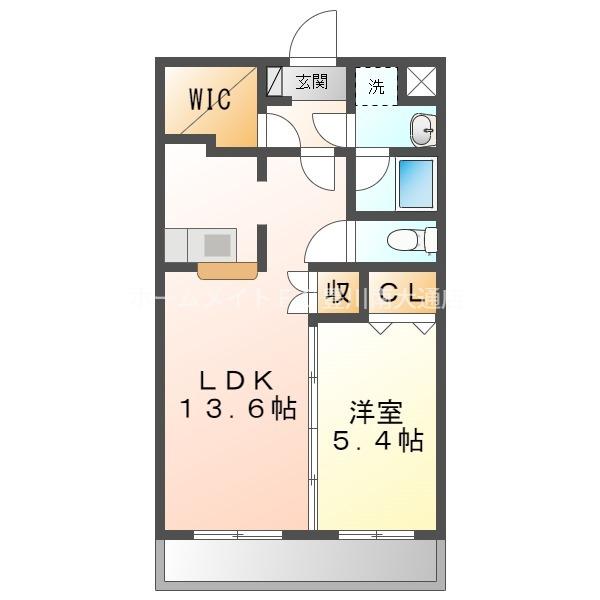 フォレスト野田(1SLDK/3階)の間取り写真