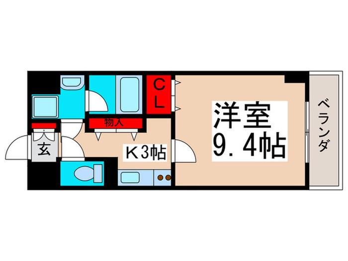 グレイス ヴィラ(1K/4階)の間取り写真