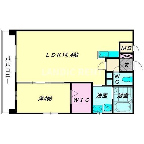 アンフレール川上(1LDK/5階)の間取り写真