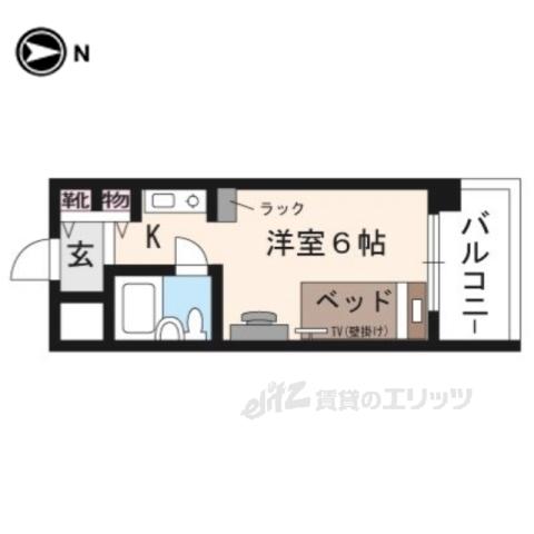 スペリオン四条烏丸(ワンルーム/8階)の間取り写真