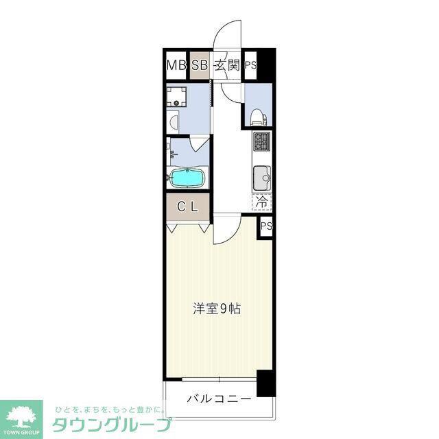 TCS北浦和レジデンス(1K/7階)の間取り写真