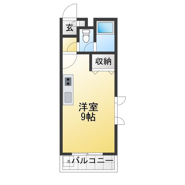 アールメゾン(ワンルーム/2階)の間取り写真
