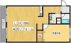 コンツェルト白石(1LDK/5階)の間取り写真