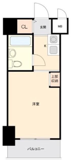 スカイコート下高井戸(ワンルーム/6階)の間取り写真