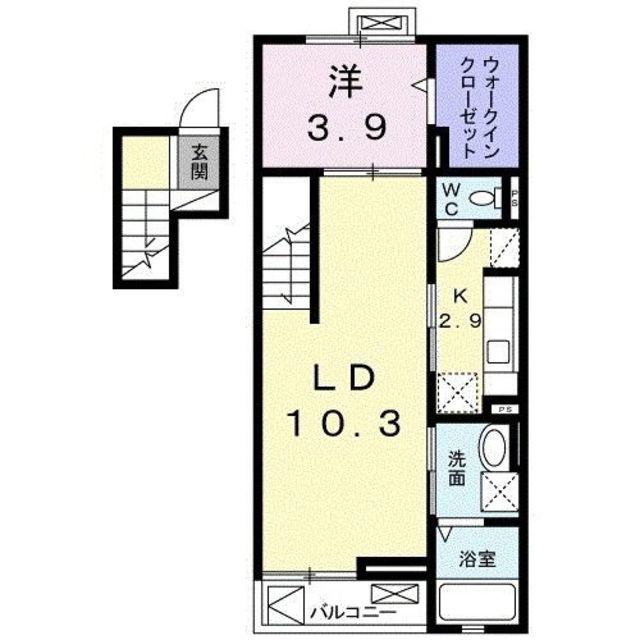 ベラ カーサ K(1LDK/4階)の間取り写真