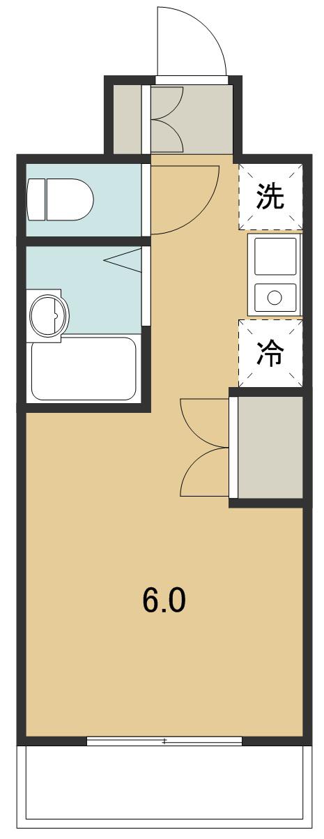 アルプ所沢(ワンルーム/8階)の間取り写真