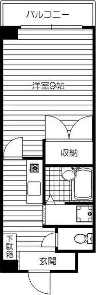 デイグラン香里園北(1K/1階)の間取り写真
