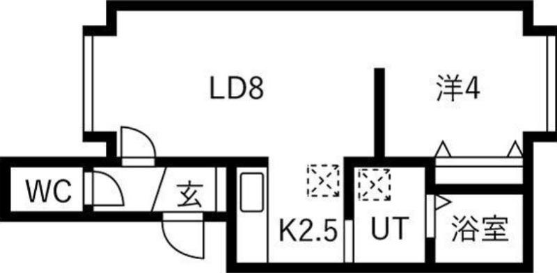 アメニティスペース27(1LDK/3階)の間取り写真