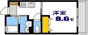 PLEIN SOLEIL 仁保A棟(1K/3階)の間取り写真
