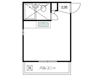 ベルビュー磯子(ワンルーム/1階)の間取り写真