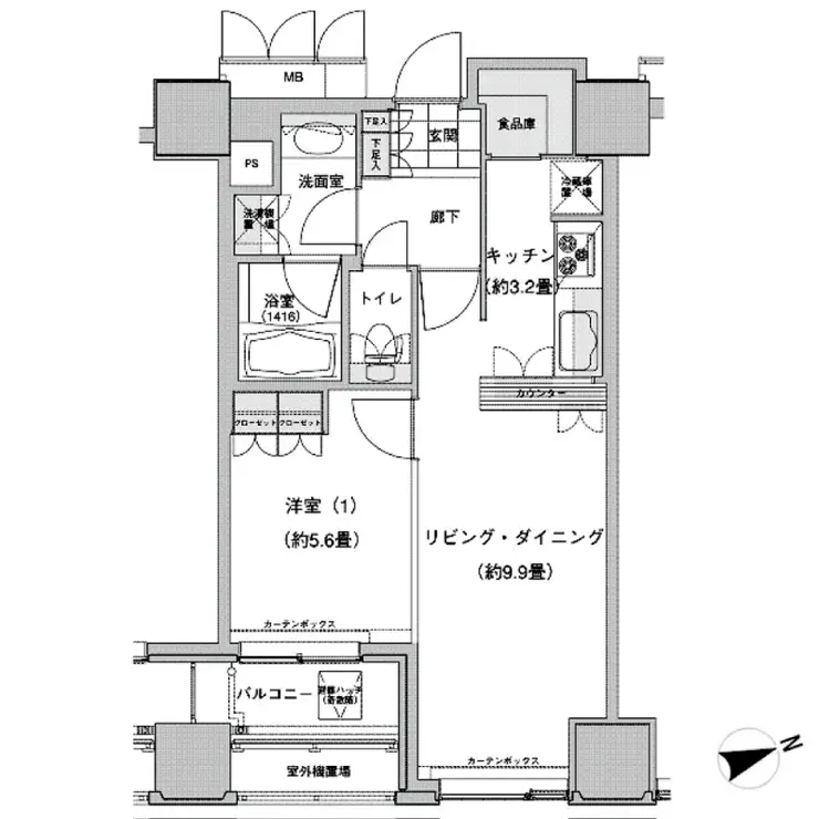 ウエストパークタワー池袋 14階階 間取り