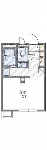 レオパレス仁豊野(1K/1階)の間取り写真