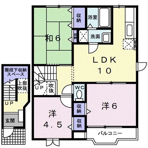 JOLICOURA(3LDK/2階)の間取り写真