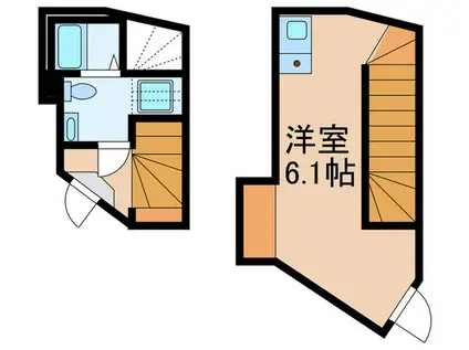 HJ PLACE 護国寺B(ワンルーム/1階)の間取り写真